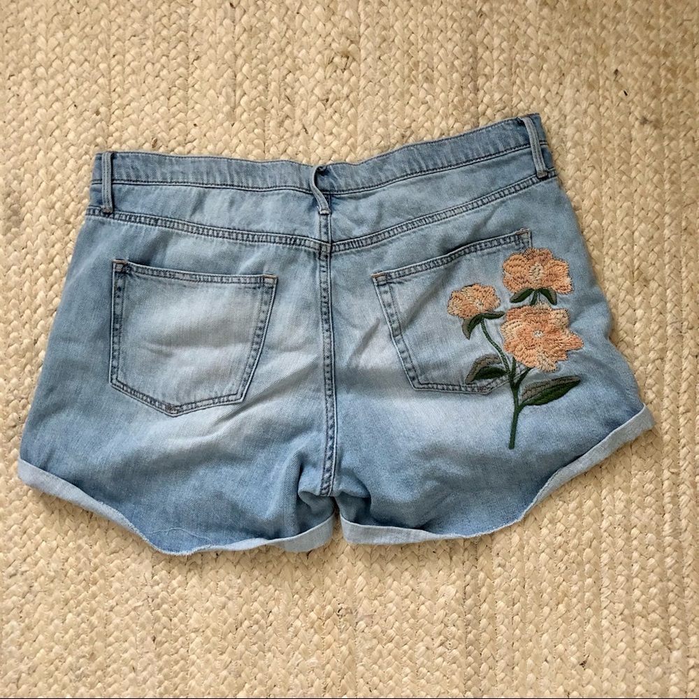 GAP Embroidered Jean Shorts